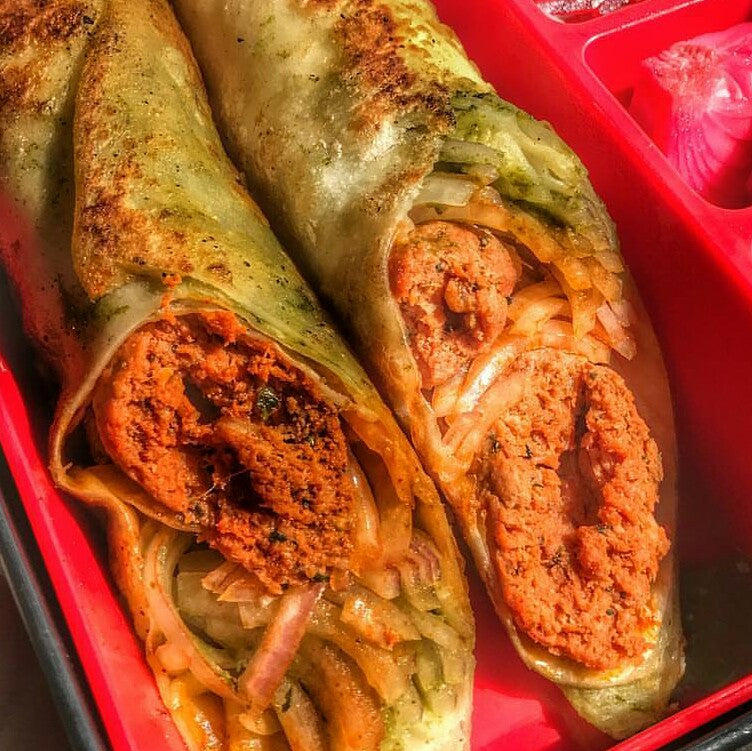 Mutton Seekh Kabab Roll